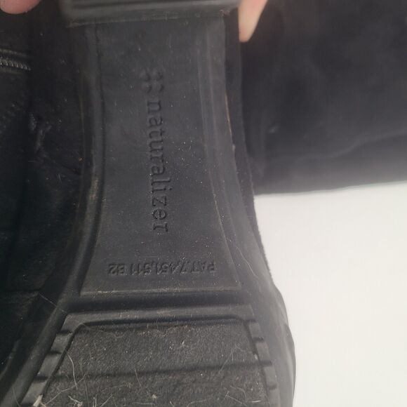 Naturalizer Comfort Trinity Black Shearling Knee High Boots 8.5M A1592F 1001 - Picture 7 of 9